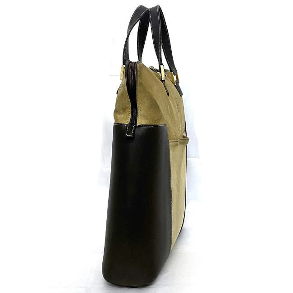 Loewe Handbag Tote Vertical Beige Business Bag Amazona Document Brown Anagram